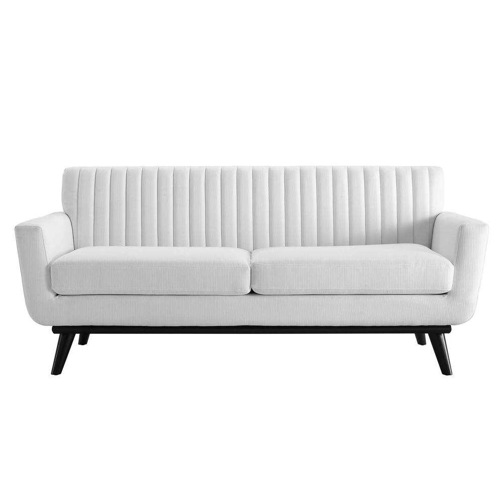 Engage Channel Tufted Fabric Loveseat. Picture 2