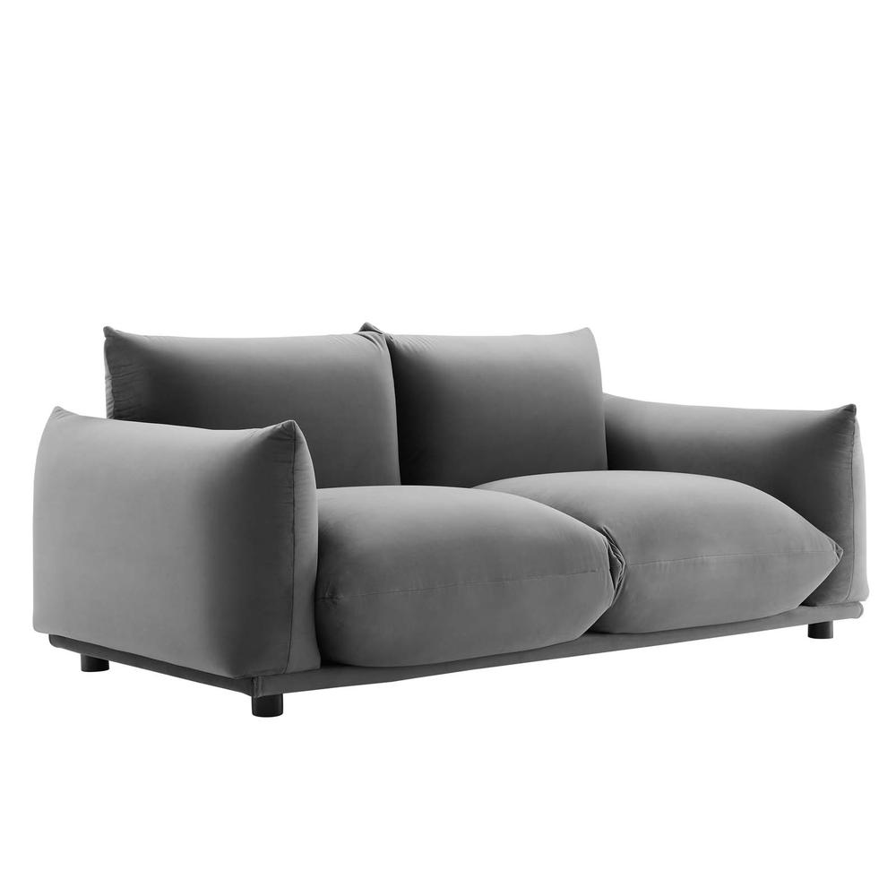 Copious Performance Velvet Loveseat - Gray EEI-5471-GRY. The main picture.