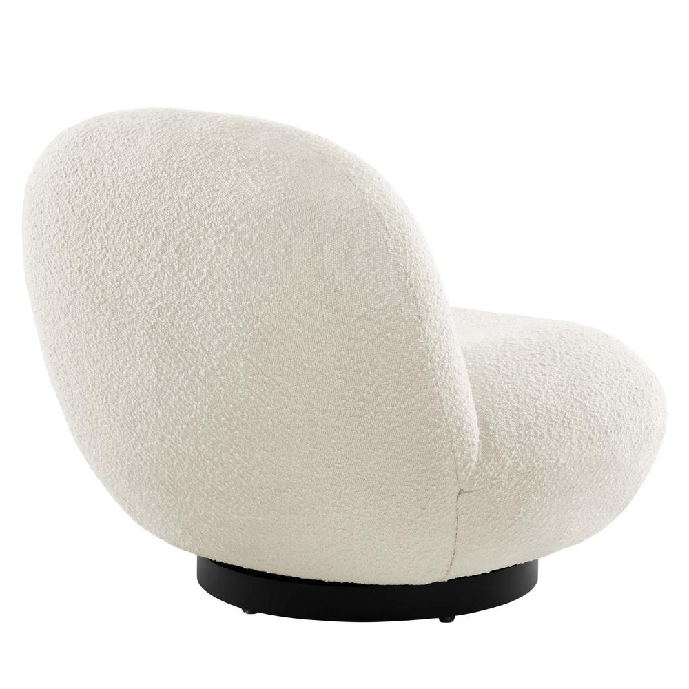 Kindred Boucle Upholstered Upholstered Fabric Swivel Chair. Picture 4