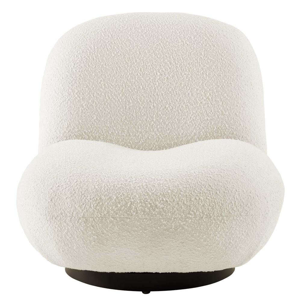 Kindred Boucle Upholstered Upholstered Fabric Swivel Chair. Picture 5