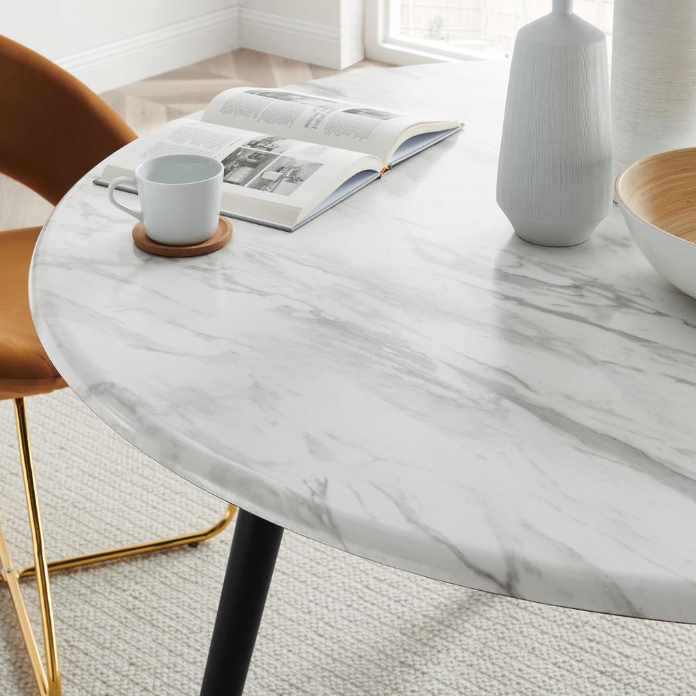 Gallant 50" Round Performance Artificial Marble Dining Table. Picture 7