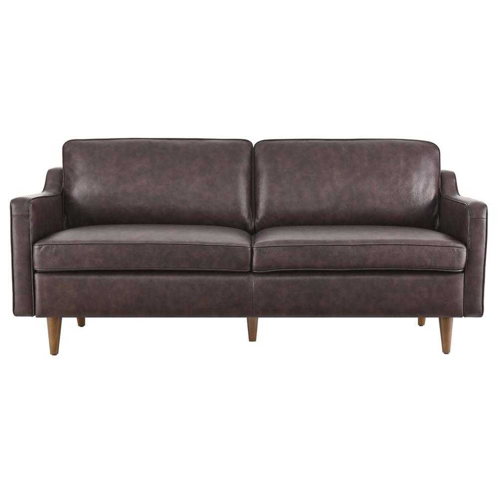 Impart Genuine Leather Sofa - Brown EEI-5553-BRN. Picture 6