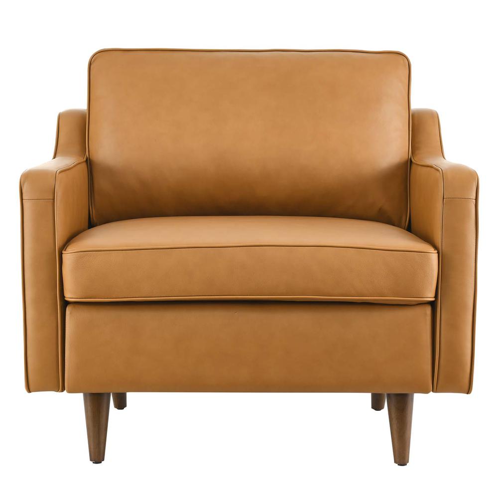 Impart Genuine Leather Armchair - Tan EEI-5555-TAN. Picture 6