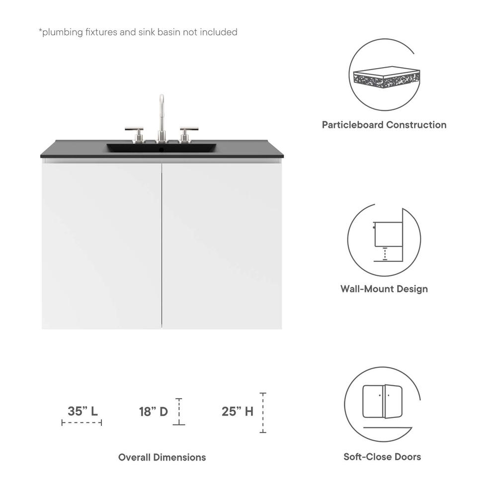 Bryn 36" Wall-Mount Bathroom Vanity (Sink Basin Not Included). Picture 8
