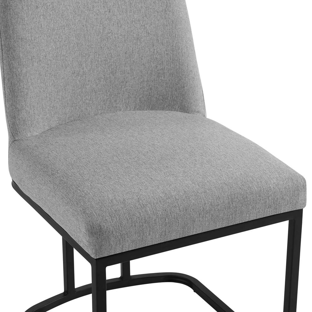 Amplify Sled Base Upholstered Fabric Dining Chairs - Set of 2. Picture 7