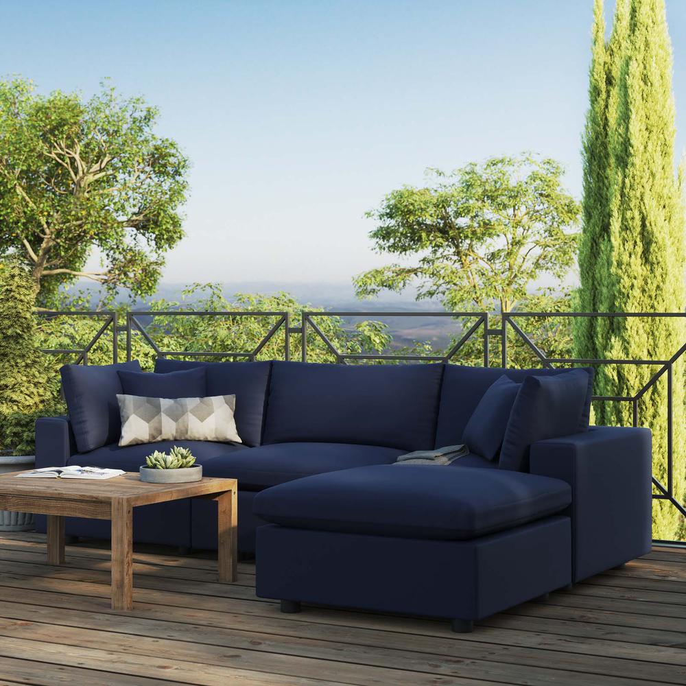 Commix 4-Piece Outdoor Patio Sectional Sofa. Picture 12