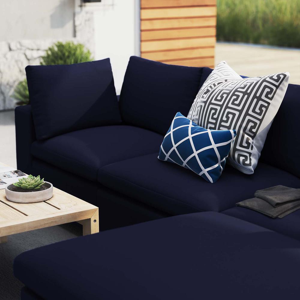 Commix 4-Piece Sunbrella Outdoor Patio Sectional Sofa. Picture 12