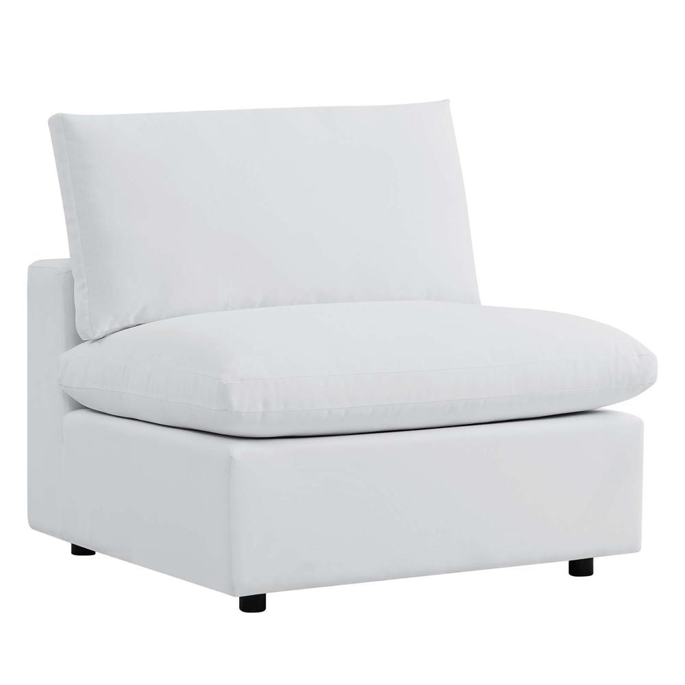 Commix 4-Piece Sunbrella® Outdoor Patio Sectional Sofa - White EEI-5582-WHI. Picture 5