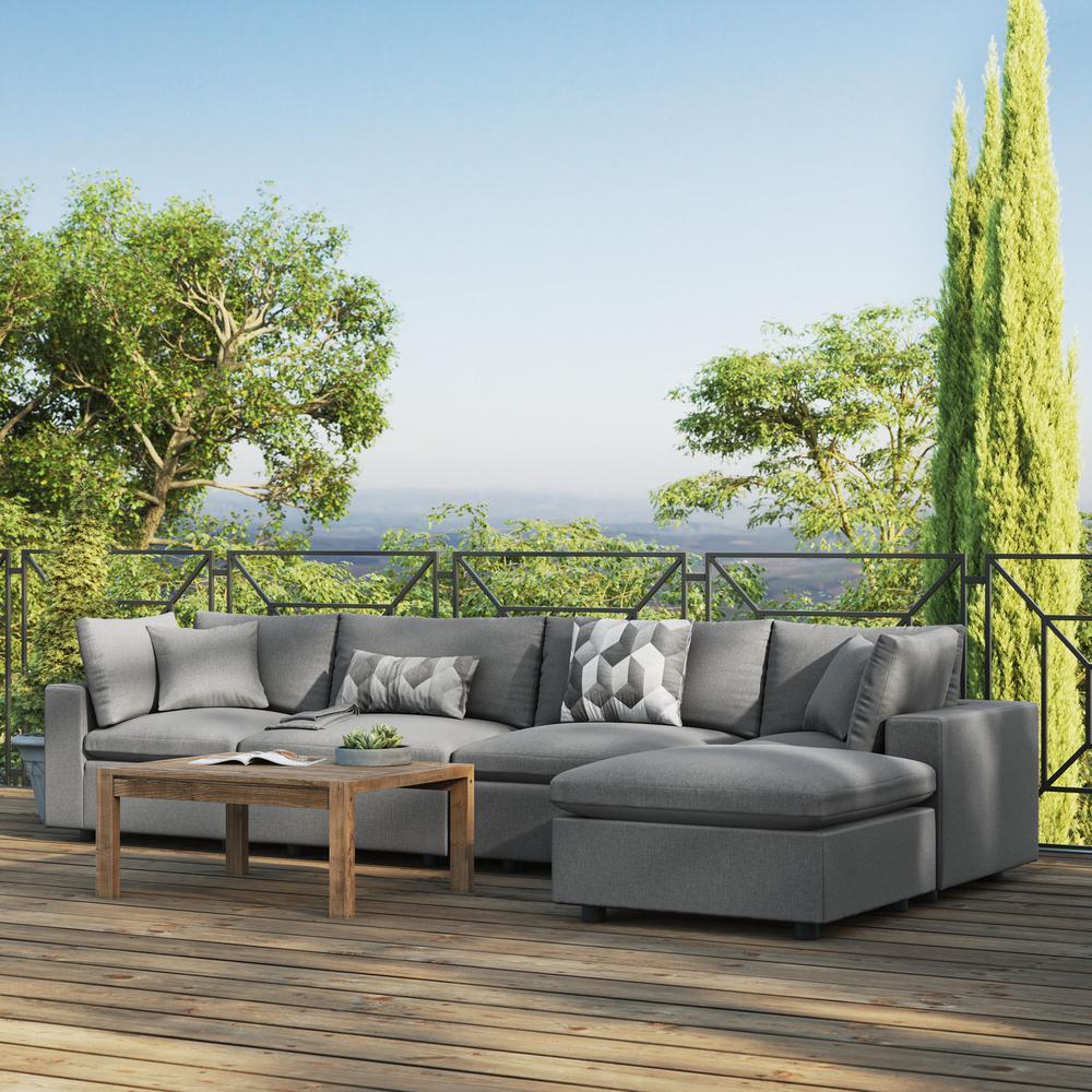 Commix 5-Piece Outdoor Patio Sectional Sofa. Picture 11