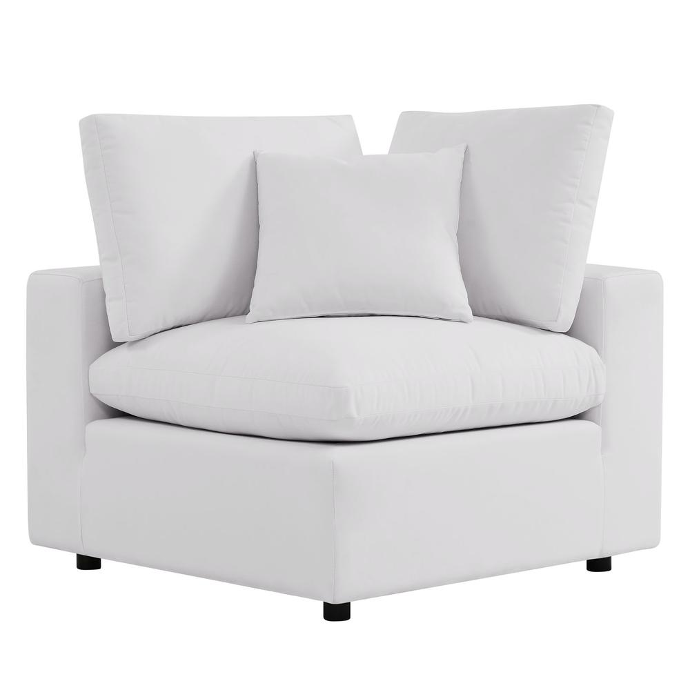 Commix 5-Piece Outdoor Patio Sectional Sofa - White EEI-5583-WHI. Picture 7