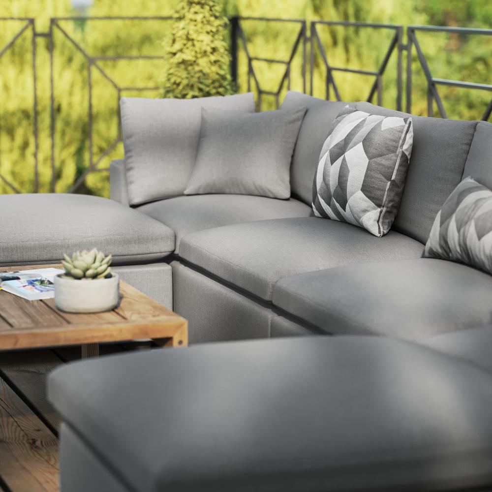 Commix 6-Piece Outdoor Patio Sectional Sofa. Picture 10