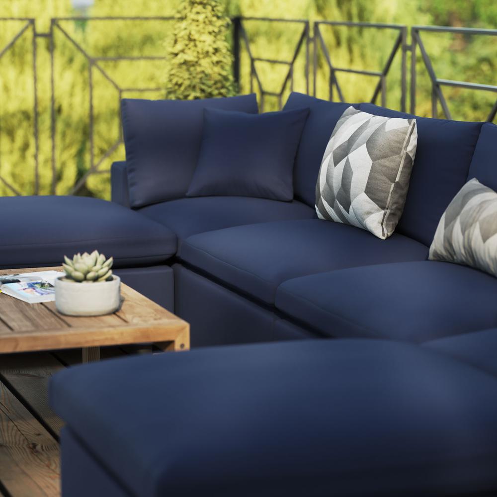 Commix 6-Piece Outdoor Patio Sectional Sofa. Picture 10