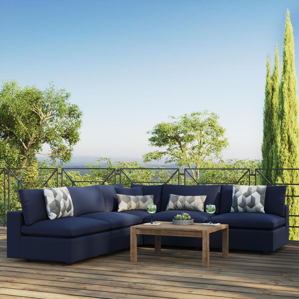 Commix 5-Piece Outdoor Patio Sectional Sofa. Picture 9