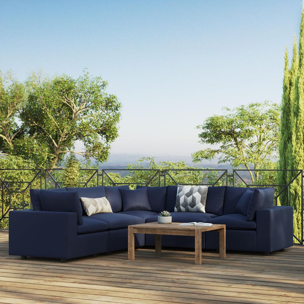 Commix 5-Piece Outdoor Patio Sectional Sofa. Picture 10
