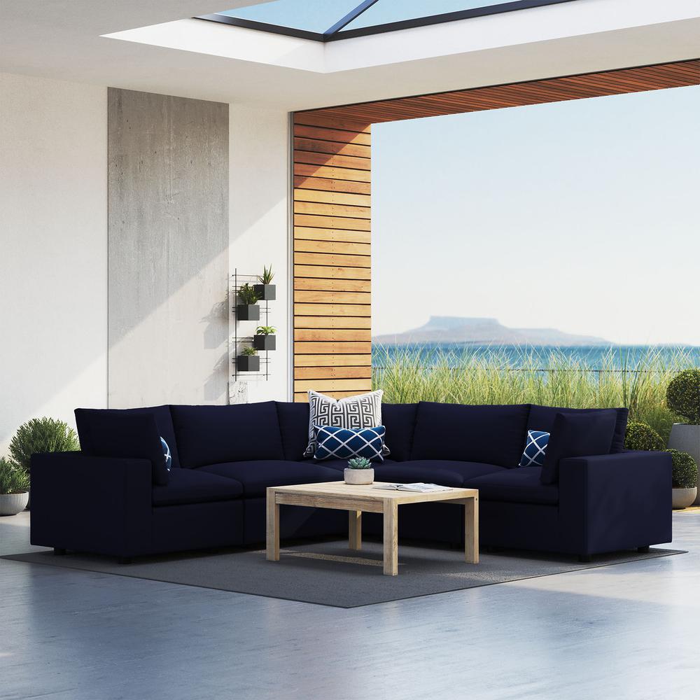 Commix 5-Piece Sunbrella Outdoor Patio Sectional Sofa. Picture 10