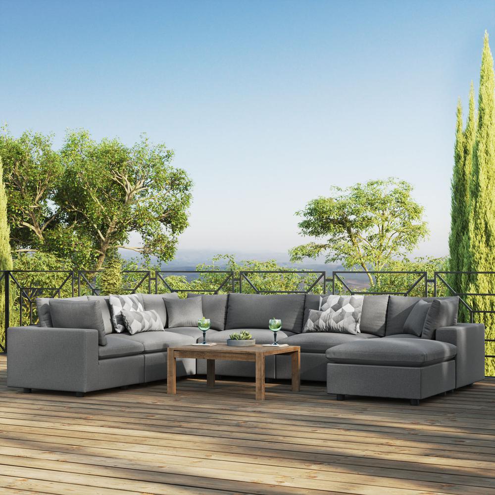 Commix 7-Piece Outdoor Patio Sectional Sofa. Picture 12
