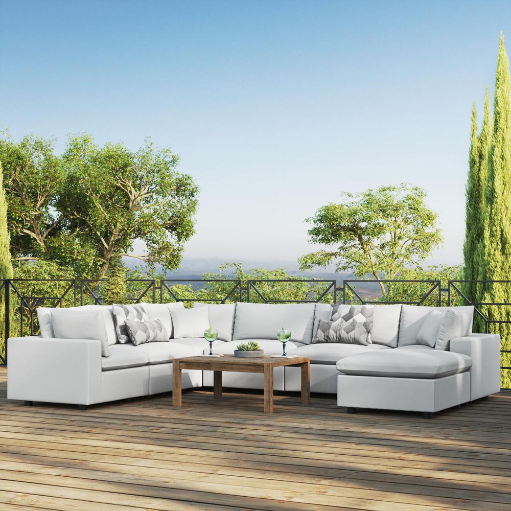 Commix 7-Piece Outdoor Patio Sectional Sofa. Picture 12