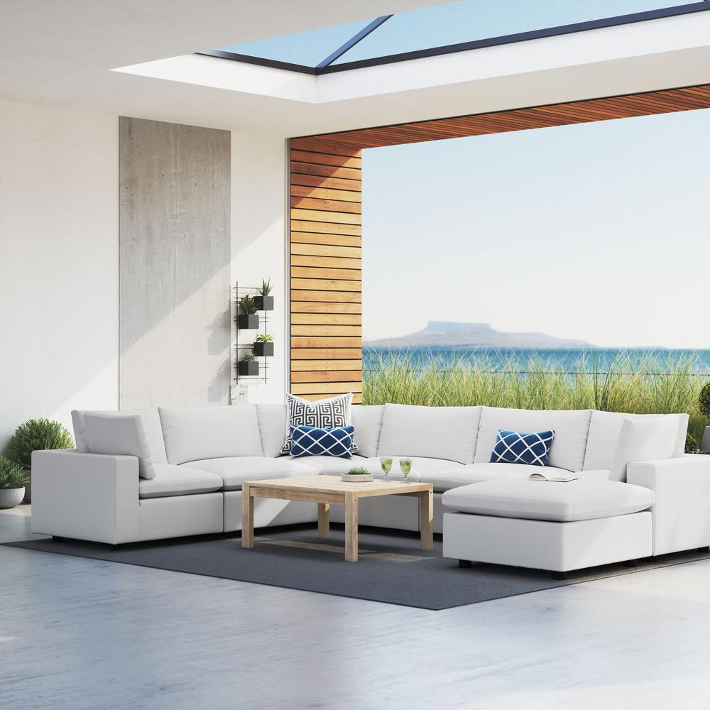Commix 7-Piece Sunbrella Outdoor Patio Sectional Sofa. Picture 12