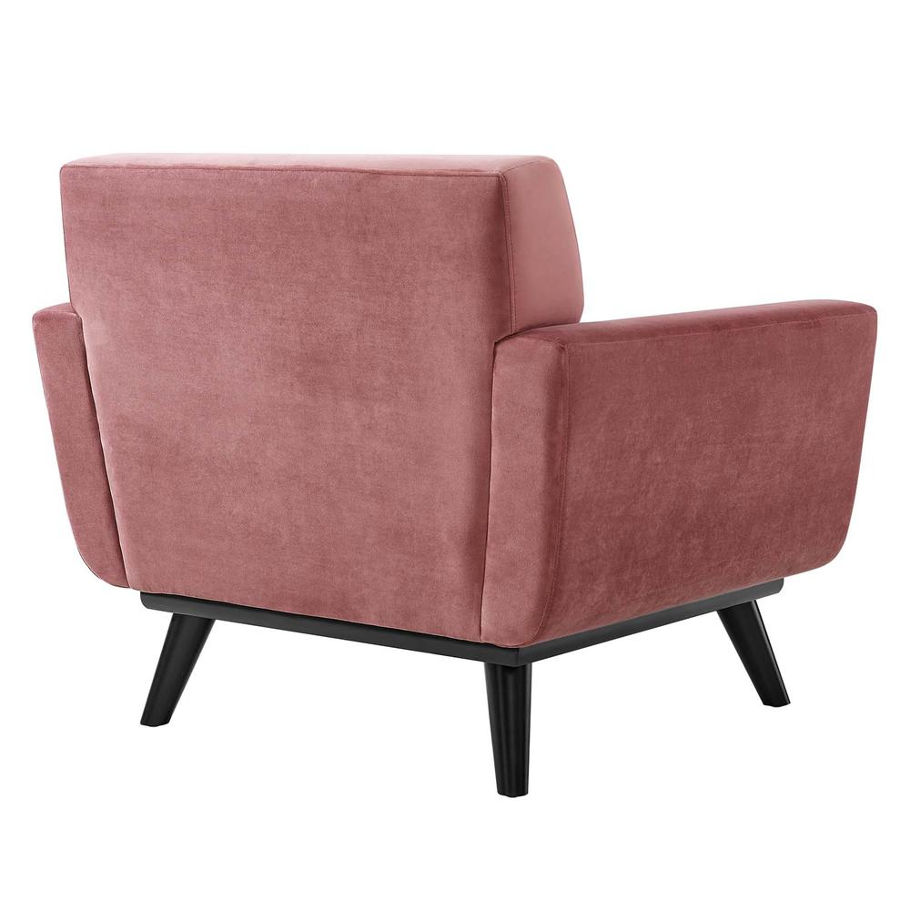 Engage Performance Velvet Armchair. Picture 3