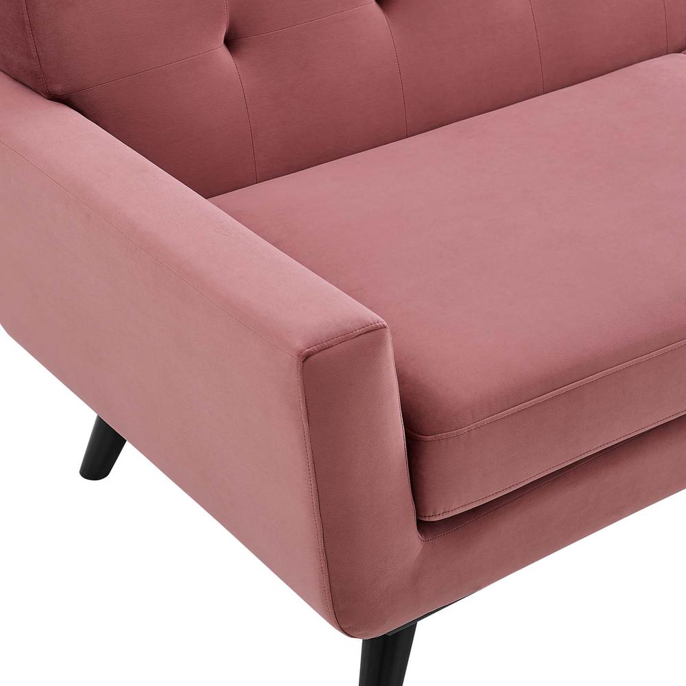 Engage Performance Velvet Armchair. Picture 4