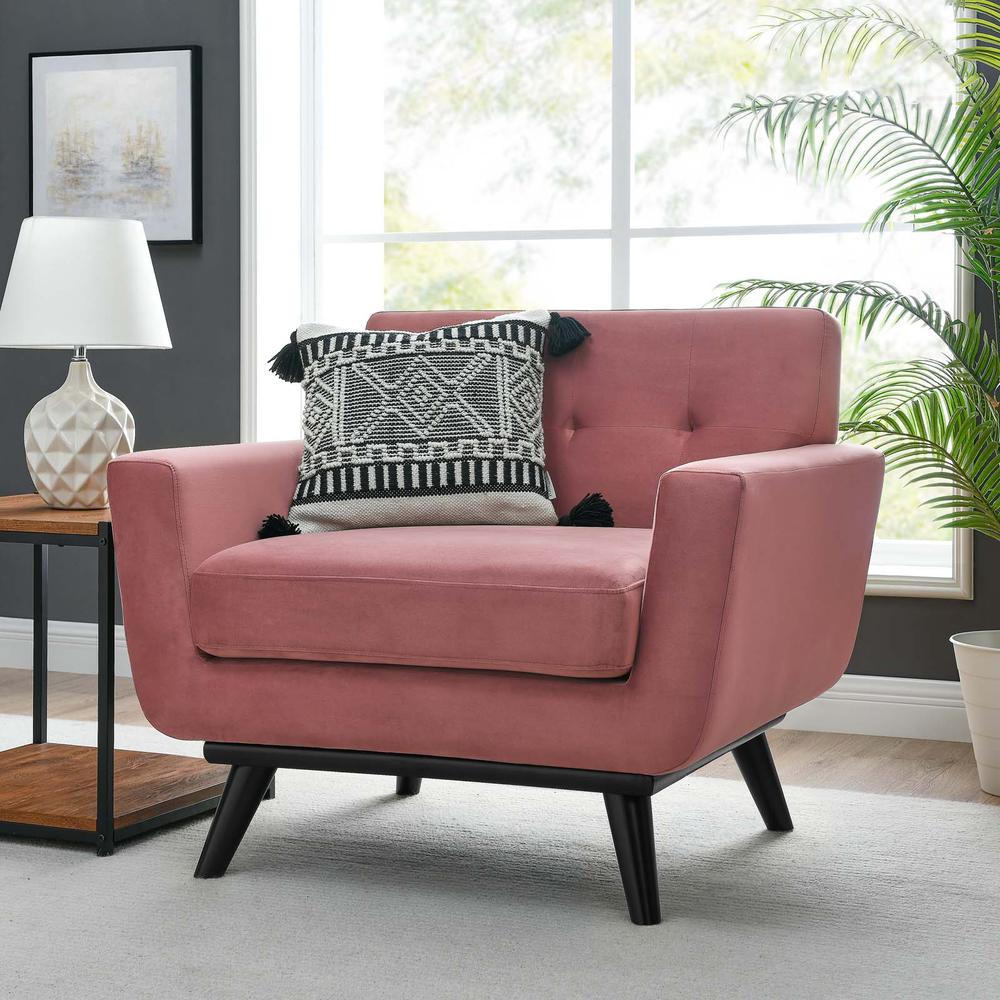 Engage Performance Velvet Armchair. Picture 8