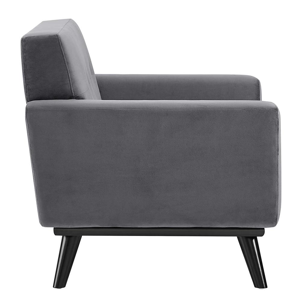 Engage Performance Velvet Armchair. Picture 2