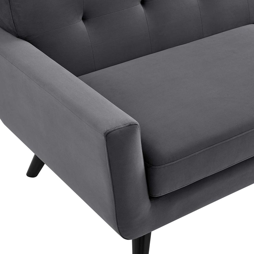 Engage Performance Velvet Armchair. Picture 4