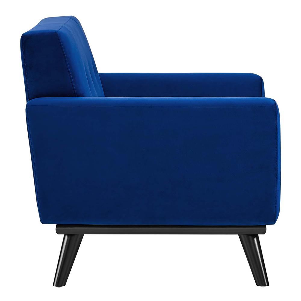 Engage Performance Velvet Armchair. Picture 2