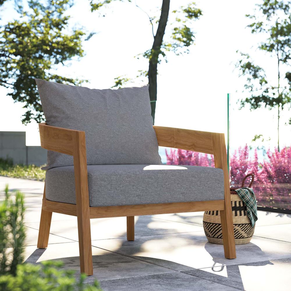 Brisbane Teak Wood Outdoor Patio Armchair. Picture 8