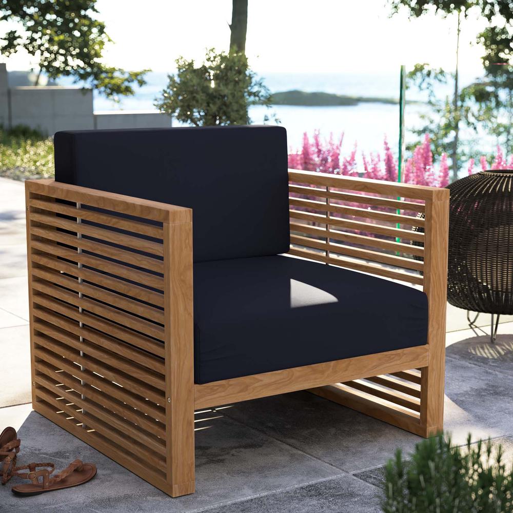 Carlsbad Teak Wood Outdoor Patio Armchair. Picture 8