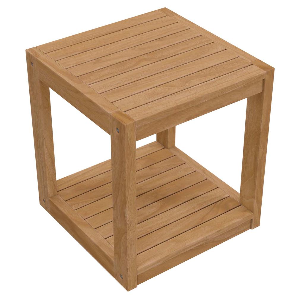 Carlsbad Teak Wood Outdoor Patio Side Table. Picture 3