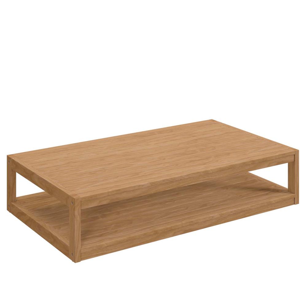 Carlsbad Teak Wood Outdoor Patio Coffee Table. Picture 1