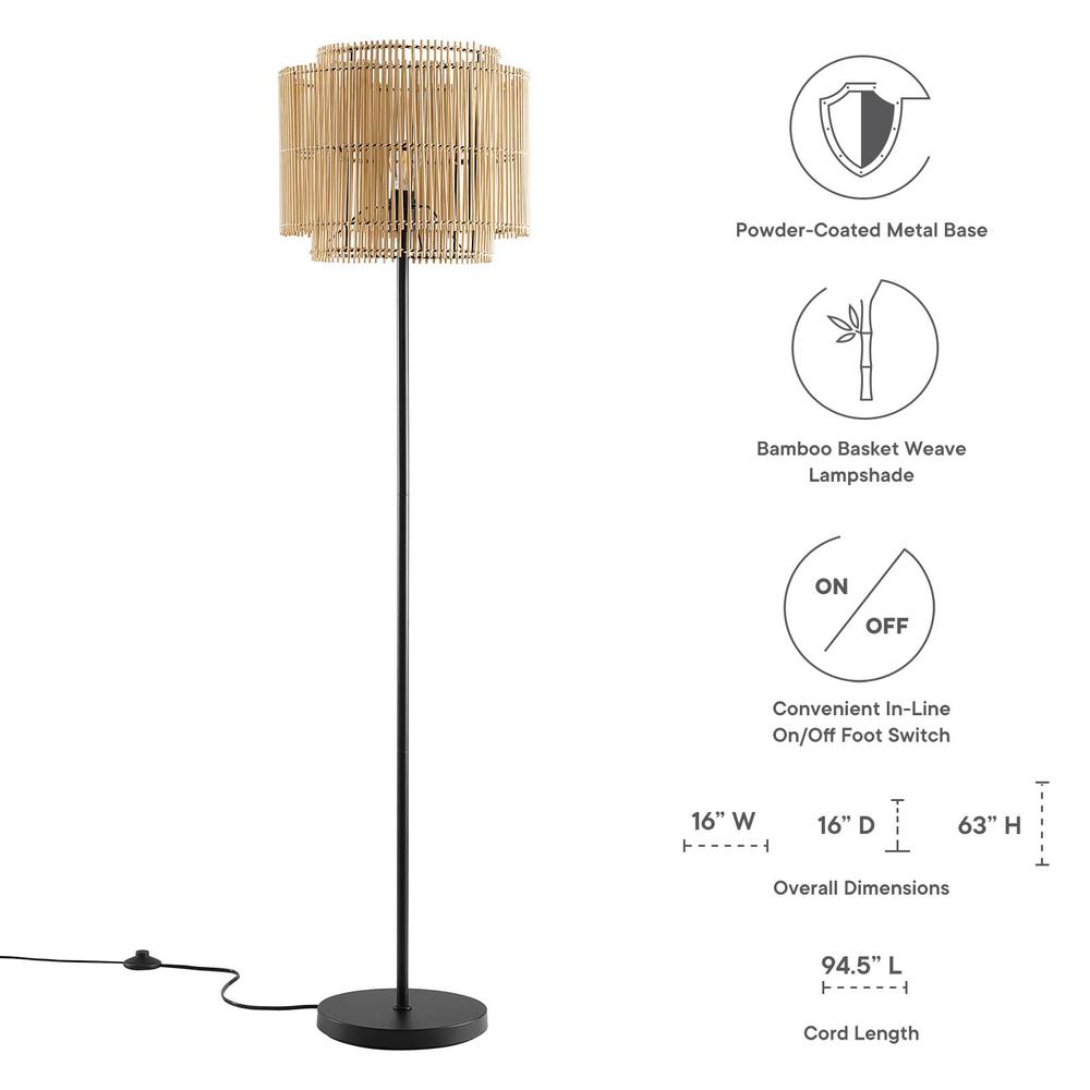 Nourish Bamboo Floor Lamp. Picture 2