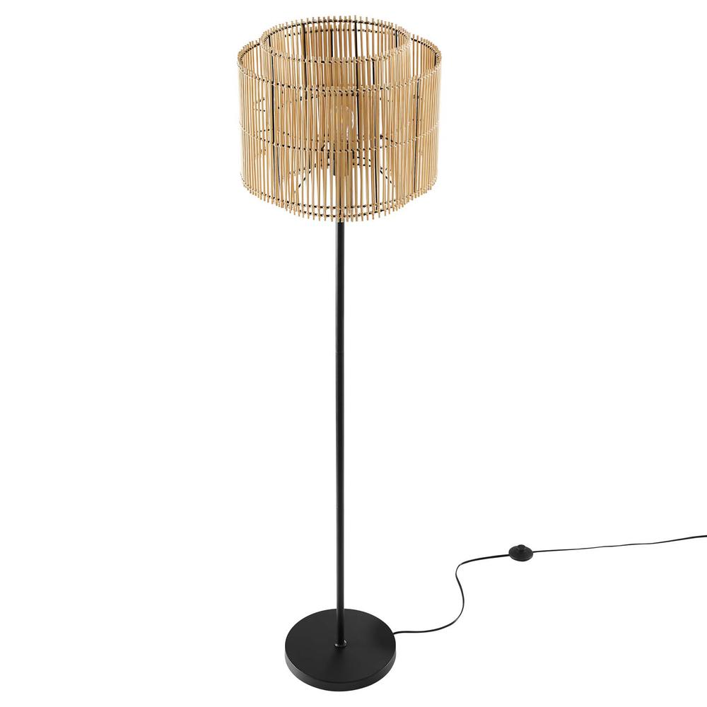 Nourish Bamboo Floor Lamp. Picture 5