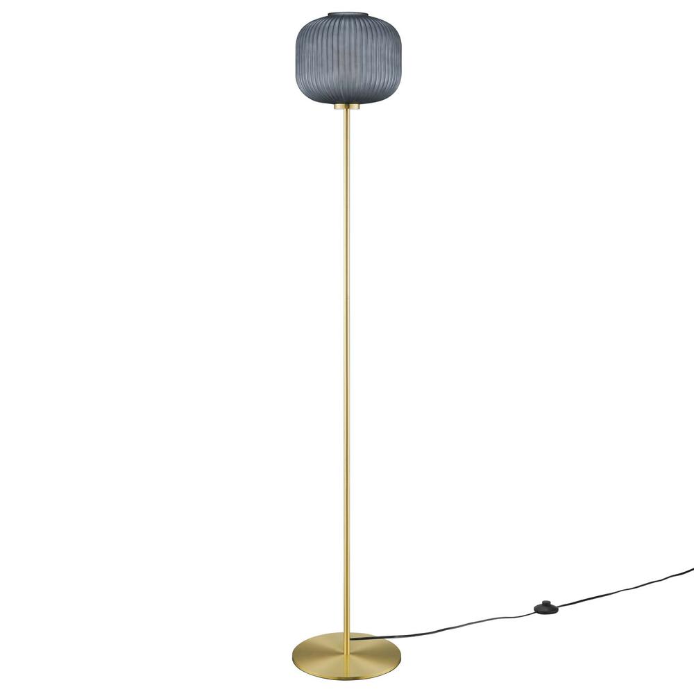 Reprise Glass Sphere Glass and Metal Floor Lamp. Picture 1