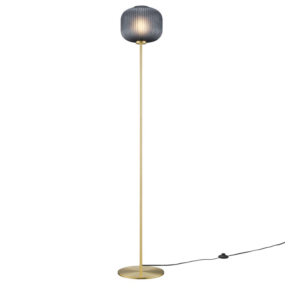 Reprise Glass Sphere Glass and Metal Floor Lamp. Picture 4