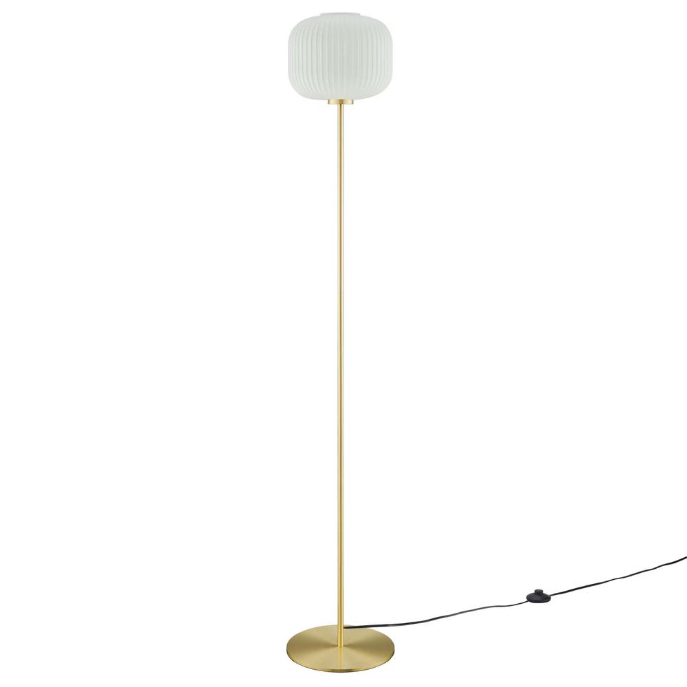 Reprise Glass Sphere Glass and Metal Floor Lamp. Picture 1