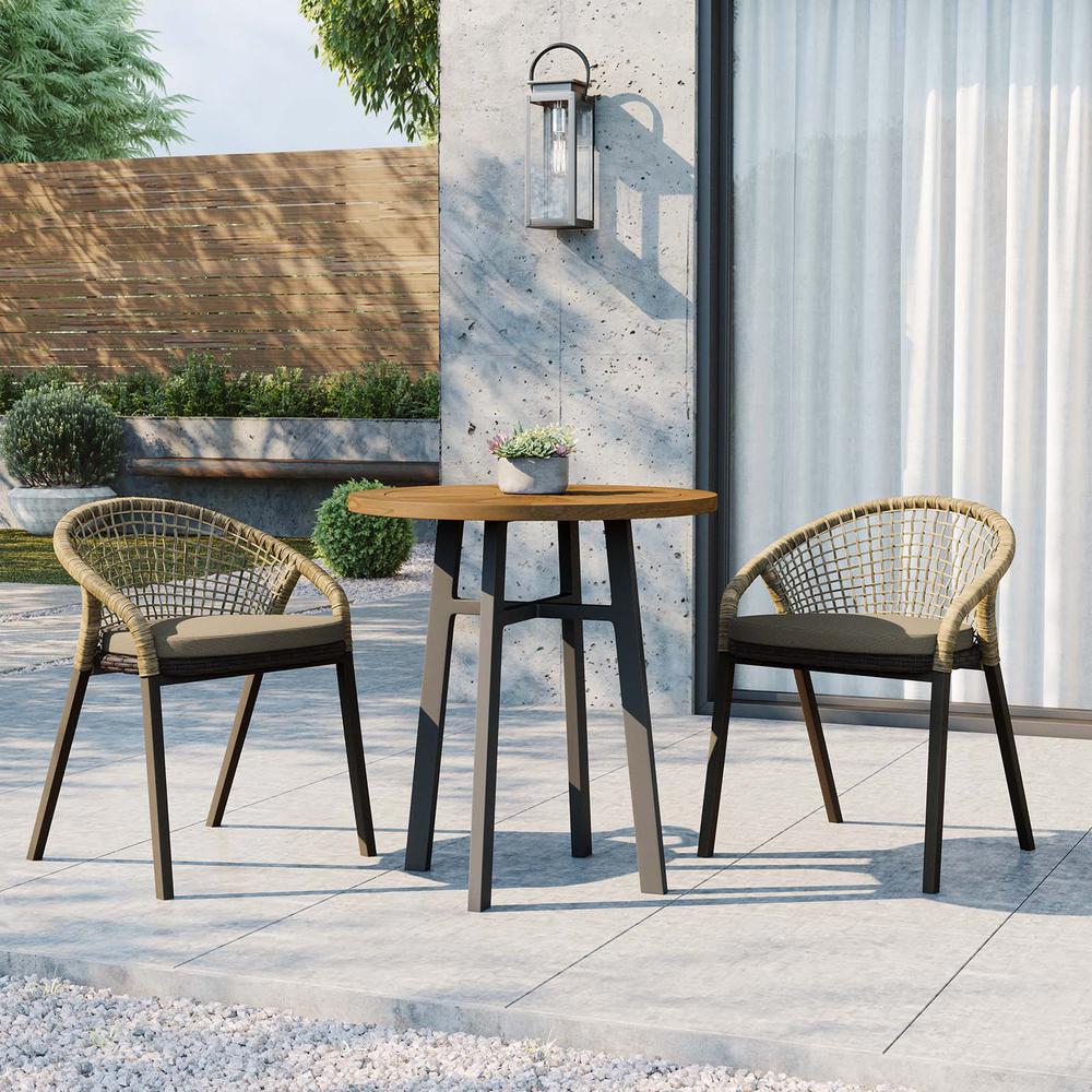 Meadow 3-Piece Outdoor Patio Dining Set. Picture 8