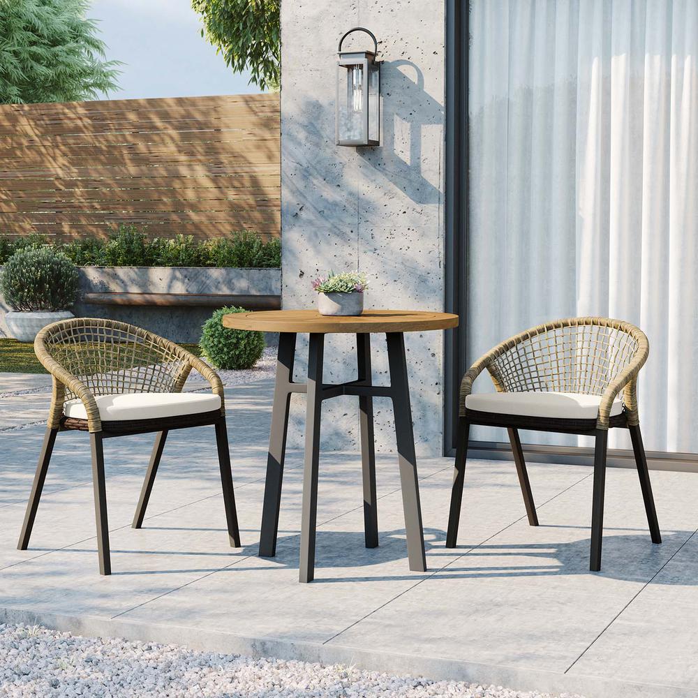 Meadow 3-Piece Outdoor Patio Dining Set. Picture 8