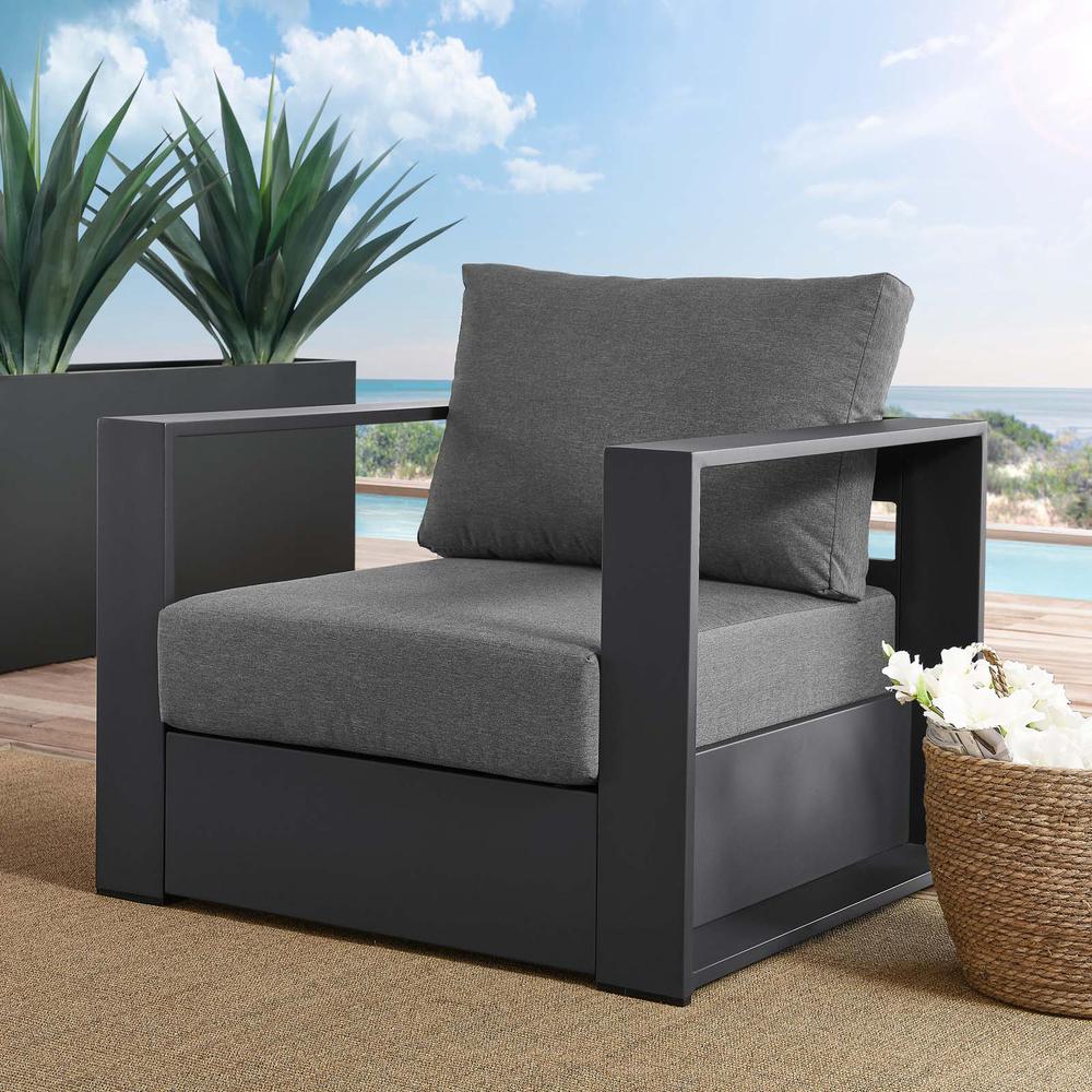 Tahoe Outdoor Patio Powder-Coated Aluminum Armchair. Picture 8