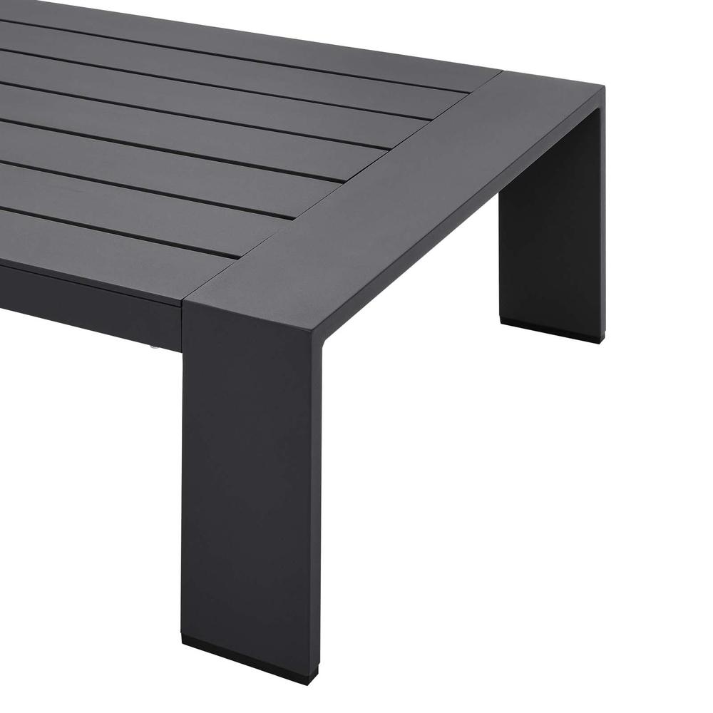 Tahoe Outdoor Patio Powder-Coated Aluminum Coffee Table. Picture 3