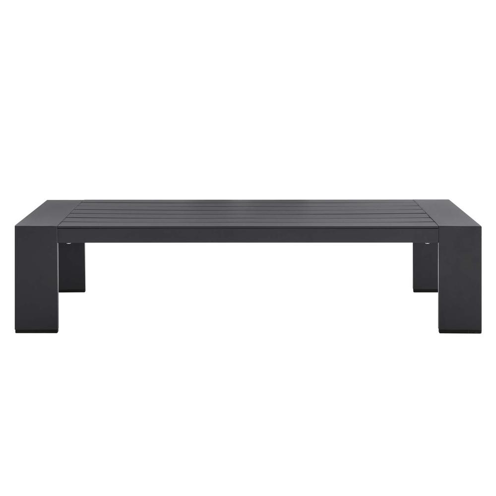 Tahoe Outdoor Patio Powder-Coated Aluminum Coffee Table. Picture 4