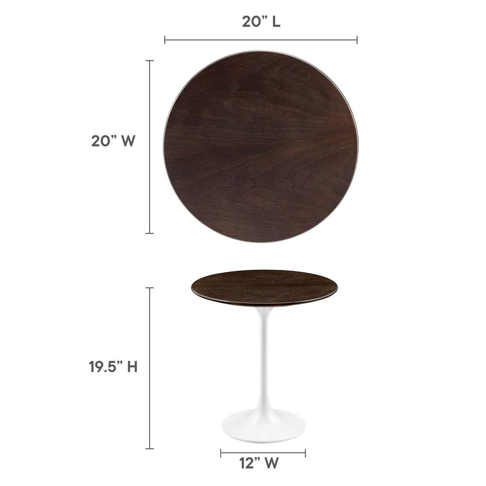 Lippa 20" Round Wood Grain Side Table. Picture 4