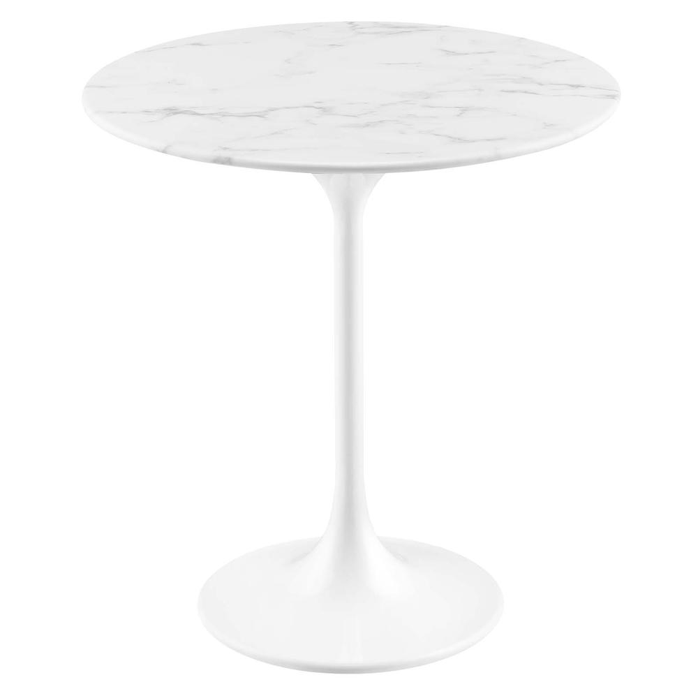 Lippa 20" Round Artificial Marble Side Table. Picture 1