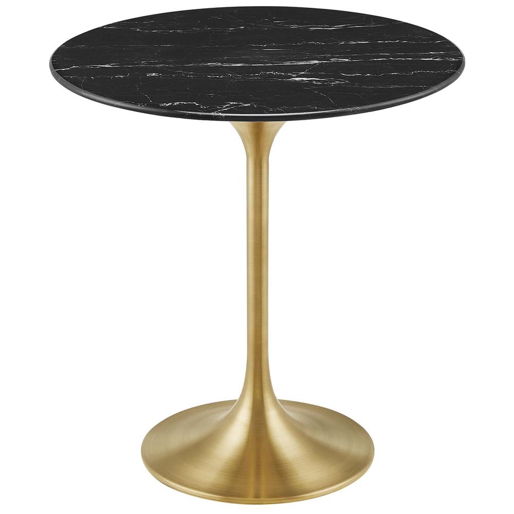 Lippa 20" Round Artificial Marble Side Table. Picture 1