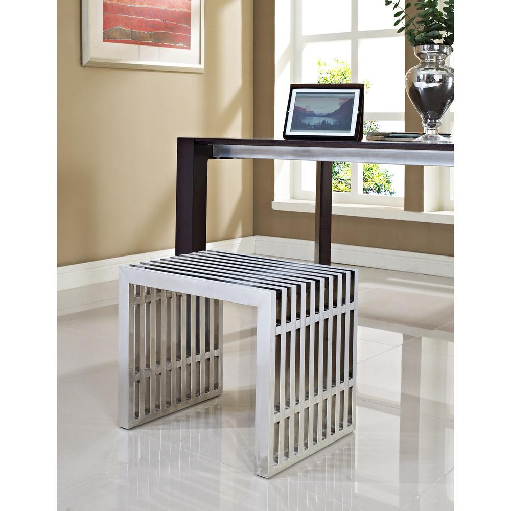 Gridiron Small Stainless Steel Bench. Picture 4