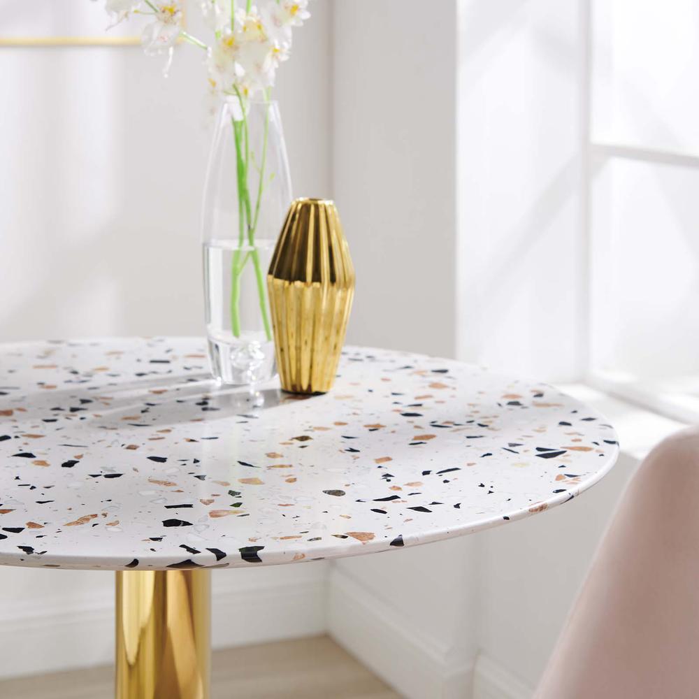 Verne 28" Round Terrazzo Dining Table. Picture 5