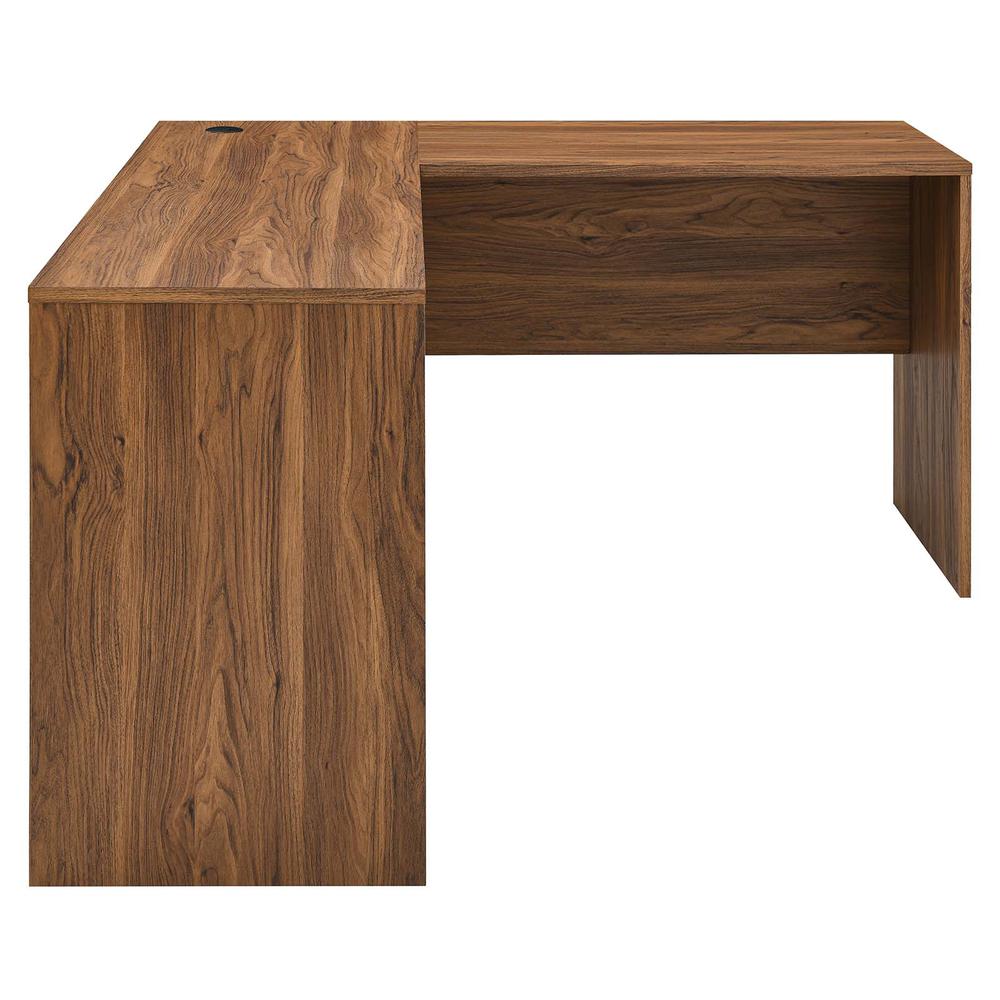 Venture L-Shaped Wood Office Desk. Picture 1