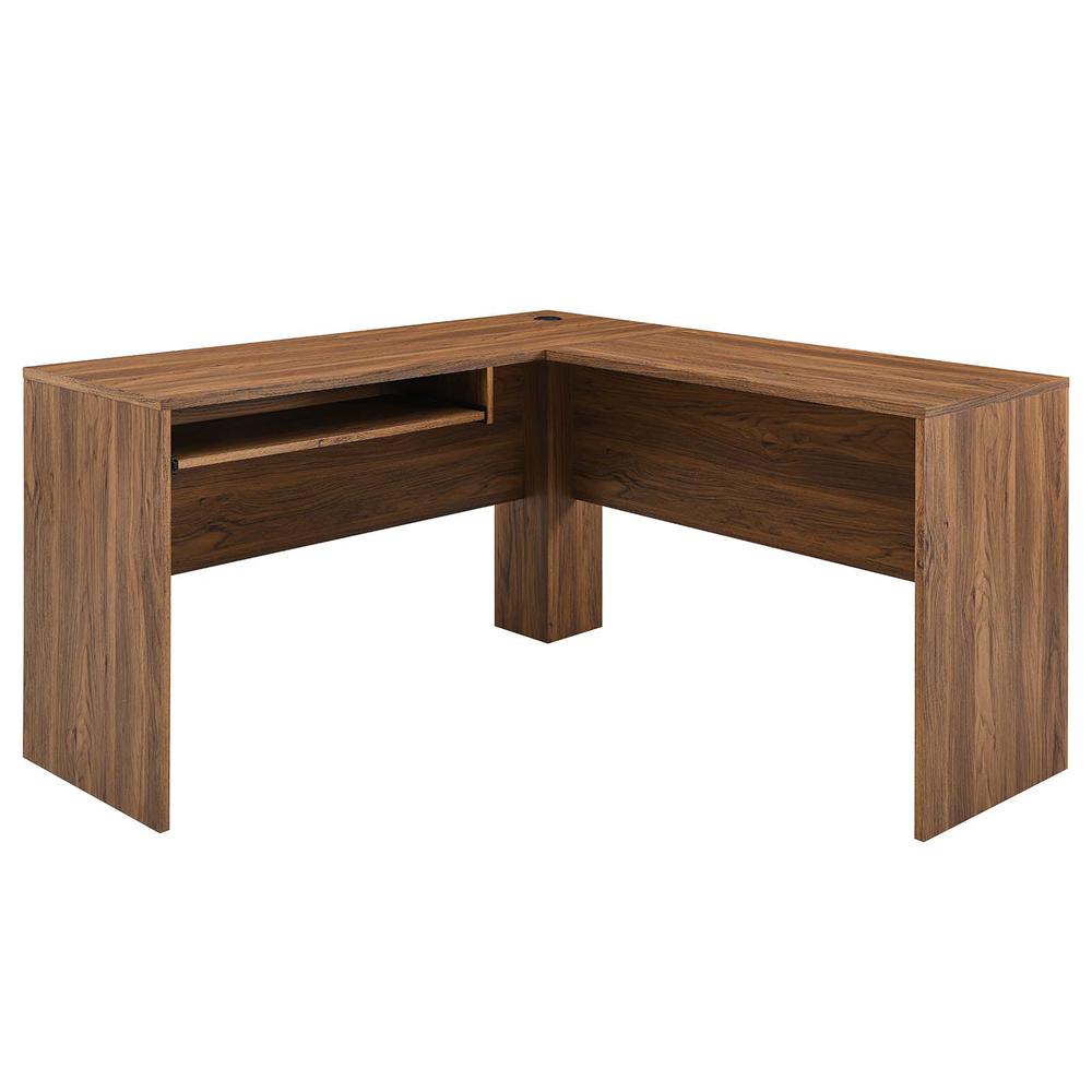 Venture L-Shaped Wood Office Desk. Picture 2