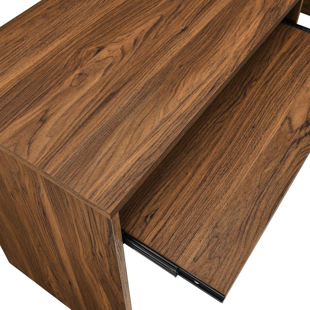 Venture L-Shaped Wood Office Desk. Picture 5